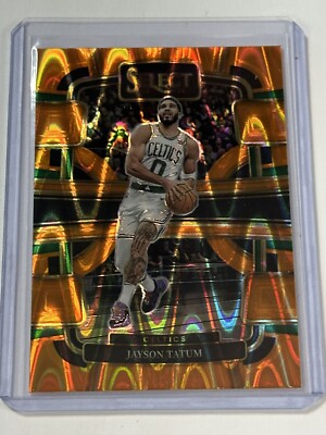 ✨勝てる気します✨魂のこもったセレソン✨レジェンド✨サイン入りユニフォーム✨ Jayson Tatum 2023-24 Select Concourse Orange TECTONIC Flash Prizm