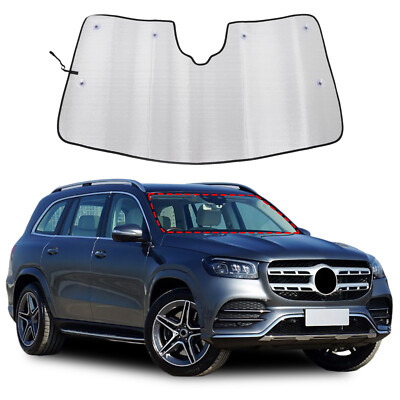 Front Windshield Sunshade UV Block Visor Cover For Mercedes-Benz GLS 2020-2024