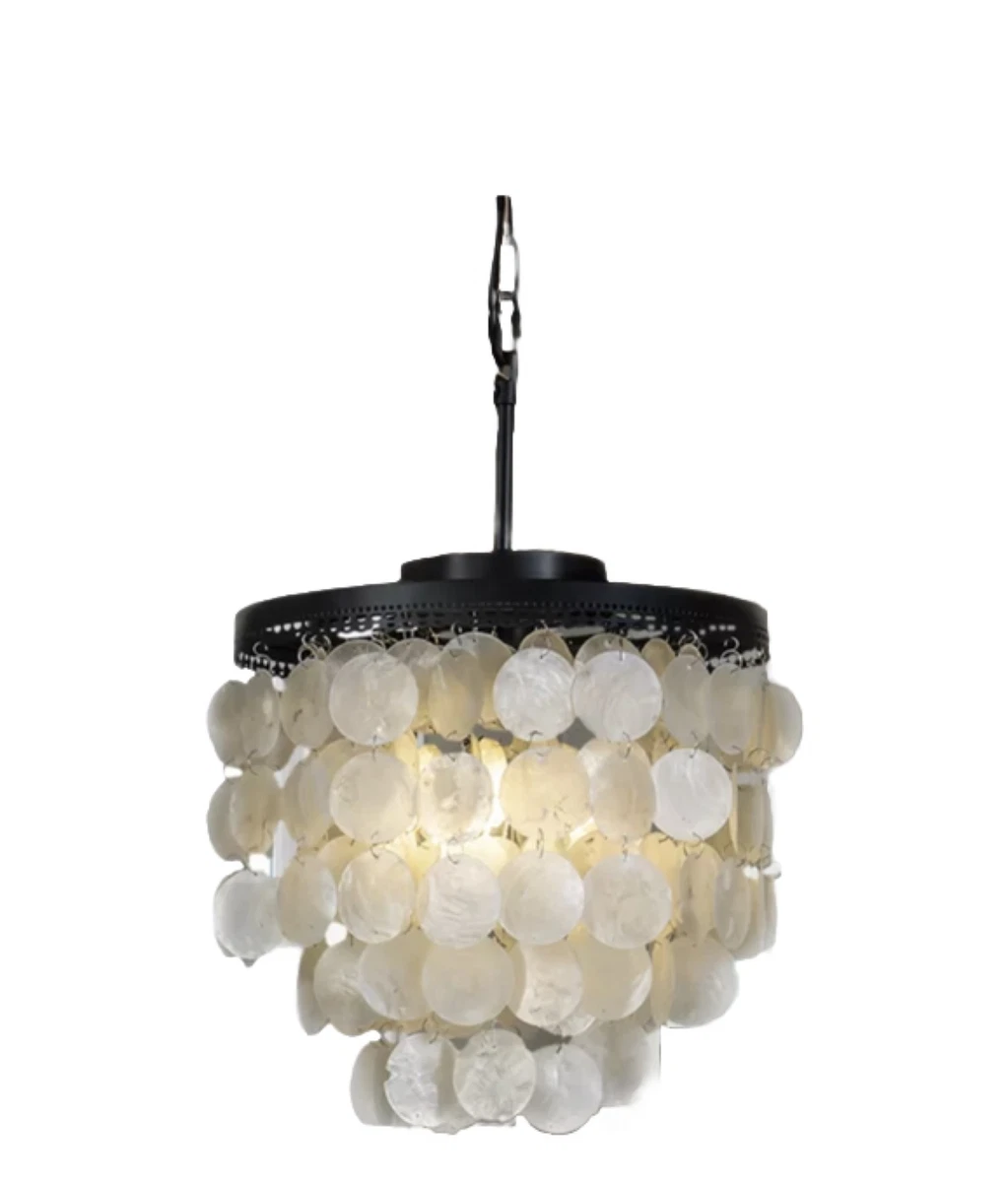 Black capiz chandelier deals