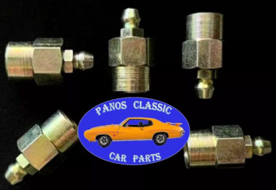 1/8''-27 Female NPT Straight Grease Fitting Zerk .5'' Hex 1'' OAL .31 Shank 5pc 471