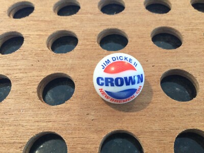 Vintage | ''Jim Dicke II Crown'' | Red & Blue on White | Marble