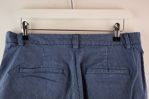 M&S Collection Blue Striped Bermuda Shorts size Uk 12 Womens summer beach - Picture 5 of 9