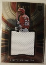 2023 Panini Select Baseball Jersey Swatch Insert - #PJS-CV Cristhian Vaquero RC