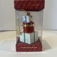 Lenox For the Holidays Hinged Porcelain Christmas Treasure Box Ornament