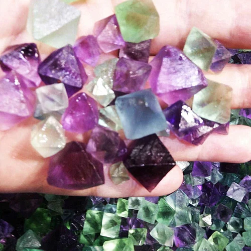 200g AAA++ Naturale Bellissimo Cristallo di Fluorite Ottaedri Esemplare di Roccia Minerale - Foto 1 di 10