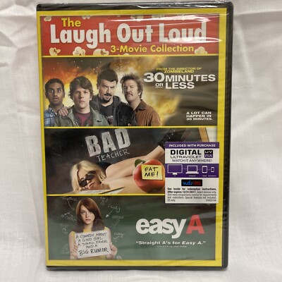 30 minutes or Less, Bad Teacher & Easy A (2 DVD, 2014) Laugh Out Loud Collection