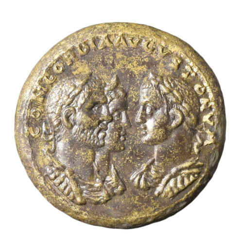 PHILIP I OTACILIA SEVERA PHILIP II UNPUBLISHED Æ MEDALLION 248 AD NOVELTY STRIKE - Afbeelding 1 van 3