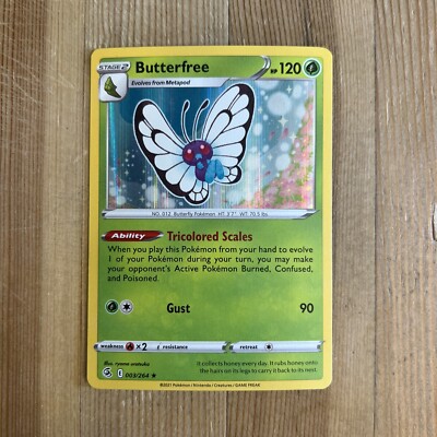 Pokémon TCG Butterfree Fusion Strike 003/264 Holo Holo Rare