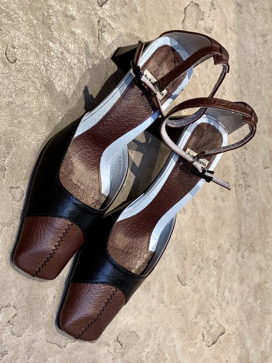 90’s alfredo BANNISTER Leather shoes Womens 'Alfredo Bannister' Leather Ankle Strap Shoes Made in