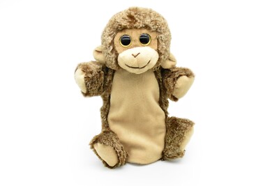 Monkey, Hand Puppet, Very Nice Plush Stuffed Animal      9''     CWG294 BB49