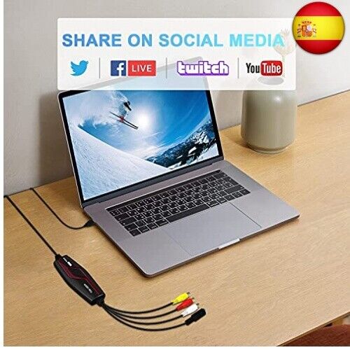 DIGITNOW!Convertidor de Captura de Vídeo USB,Hi8 VHS a DVD Digital Grabber - Imagen 5 de 8