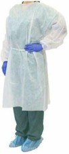 ProCure Isolation Gown White PP Non-Woven Fabric 1 pc Universal Size New