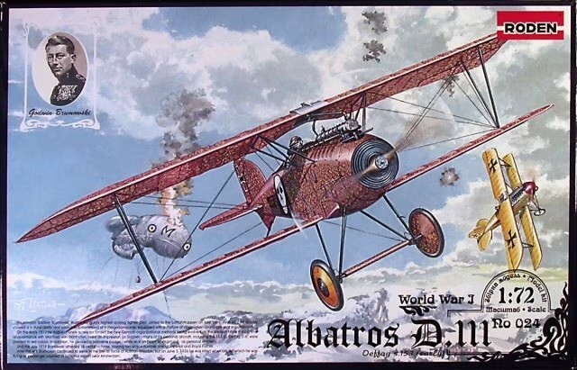 Roden 024 1:72nd scale Albatros D.III Oeffag s. 153 Early / Godwin Brumowski WW1