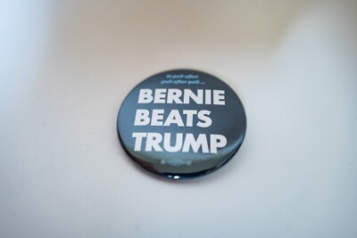 Genuine Bernie Beats Trump In Poll Official Campaign Button Bernie Sanders 2020