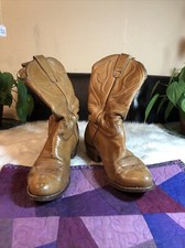 Stewart Boot Co. Vintage 1977 Hand Made Western Cowboy Cowgirl Boots Size 7D