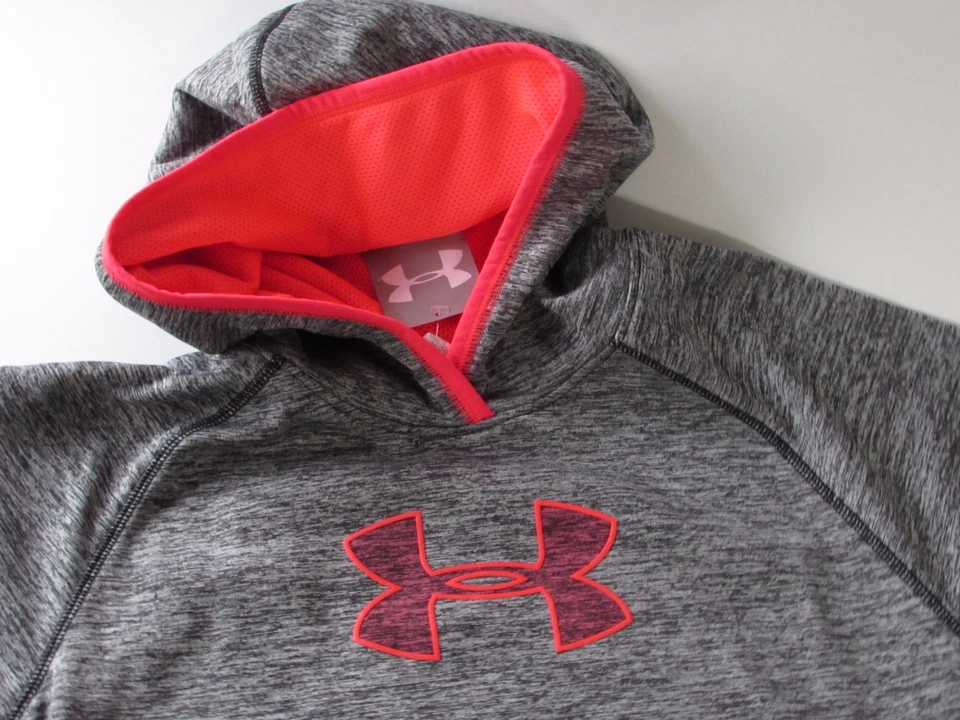 Under Armour COLDGEAR Niñas Talla YSM Gris Tormenta Polar Pullover Sudadera con Capucha NUEVO Foto 4 de 4