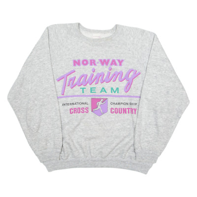 FIRST CLASS Norway Training Team Herren Sweatshirt Grau Rundhals L