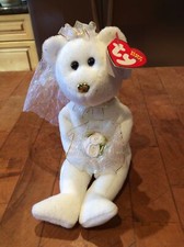Ty Beanie Baby - HERS the Bride Wedding Bear (Exclusive) MINT with MINT TAGS