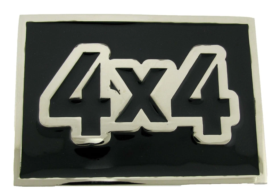 4x4 (4x4) o 4 por 4 tracción en nuestras ruedas camión motor vehículo hebilla de cinturón camioneros nuevo Foto 2 de 4