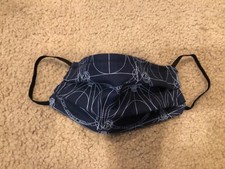 Harry Potter Deathly Hallows Blue print handmade cotton face mask reversible