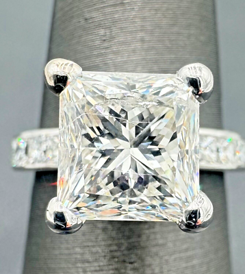 18kt White Gold 4.02ct Diamond Centered 6.62cttw 3 Ring Set 18kt White Gold 4.02ct Diamond Centered 6.62cttw 3 Ring Set