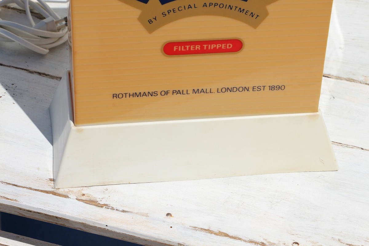 Rare Vintage Rothmans King Size Cigarettes Bar Lamp Display