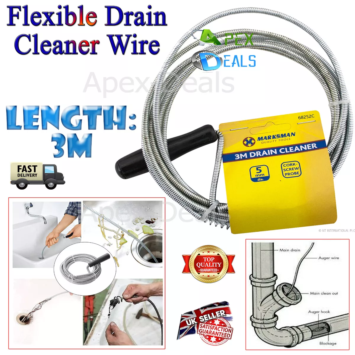 Drain pipe cleaner wire online