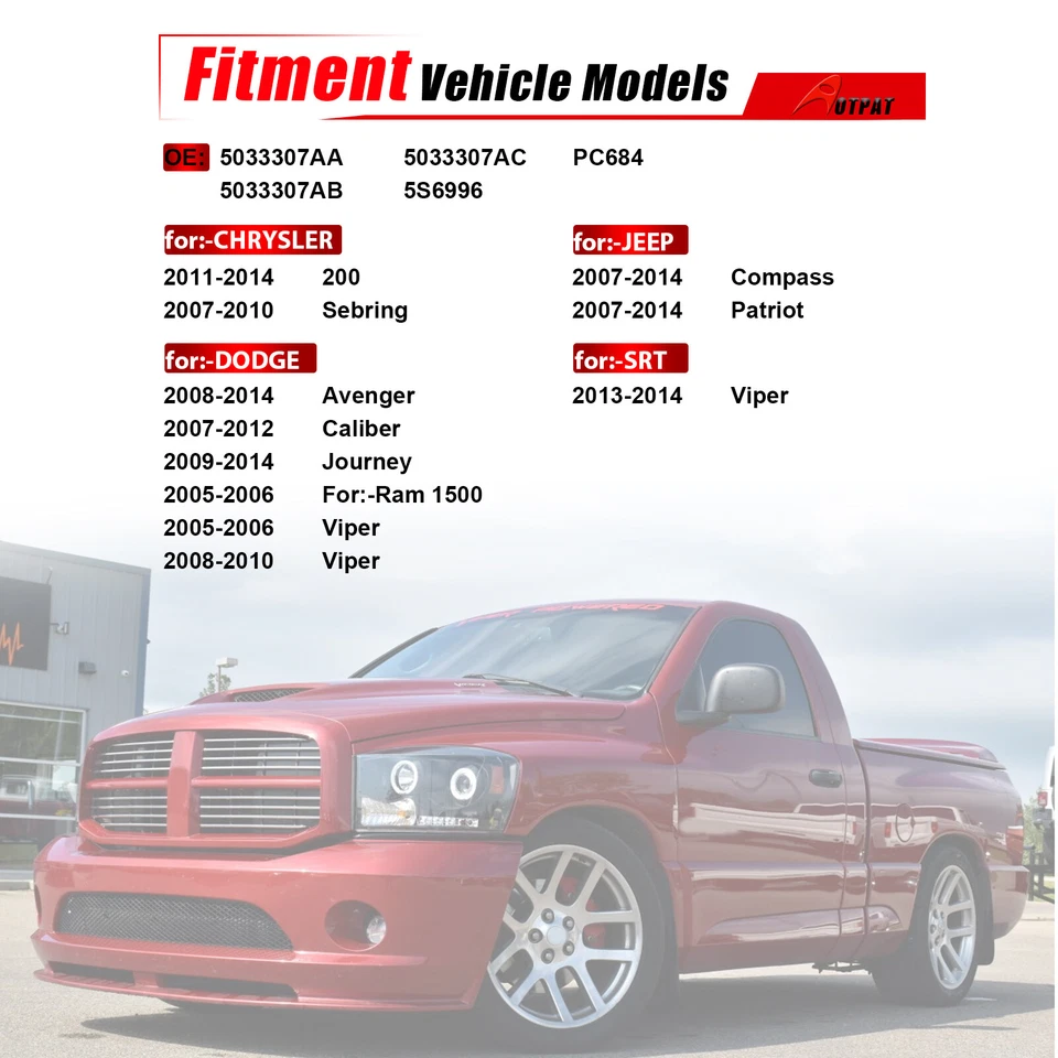 Sensor de posición del cigüeñal 5033307AB para Jeep Dodge Chrysler Sebring 2007-2014 Foto 2 de 4