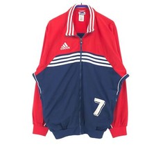 Vintage Anni 80 90 ADIDAS Uomo Full Zip Jumper Track Taglia M