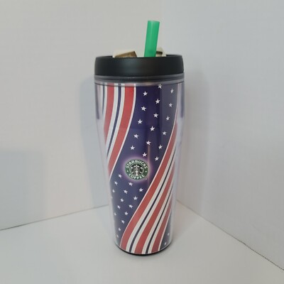 Vintage 2002 Starbucks Barista Stars & Stripes 4th of July 16oz Traveler  Tumbler | eBay