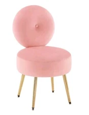 Eluislandy Makeup Chair Velvet/pink