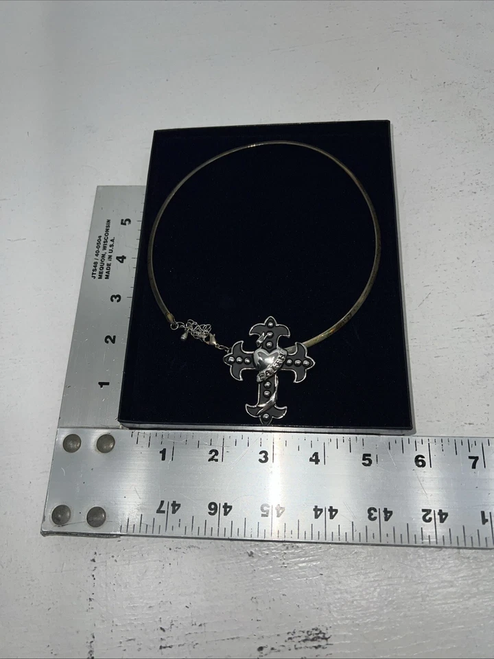 Nuevo collar de cordones de fe negros plateados Montana Plaversmiths para mujer. NC1183 A-57 Foto 4 de 4