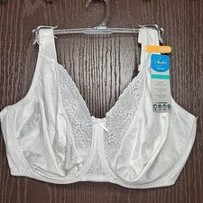 Playtex Curves 42DD Florals Underwire Bra Women Lift White New with Tags 4422