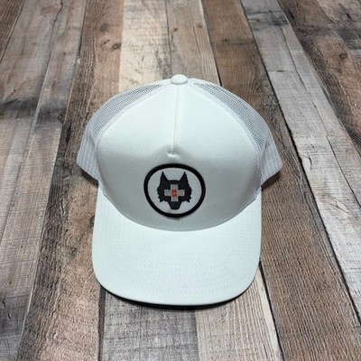 Greyson Trucker Hat White Mesh Snapback Wolf Logo Golf Cap Adjustable