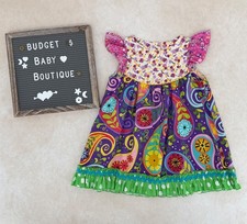 MATILDA JANE Platinum Floral Paisley Dress Size 2 2T
