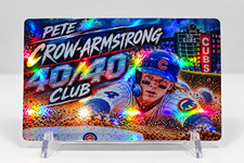 Pete Crow-Armstrong 40/40 Club Custom Holographic Chicago Cubs Card