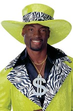 Gangsters Pimps Daddy Bling Out Dollar Sign Necklace Accessory