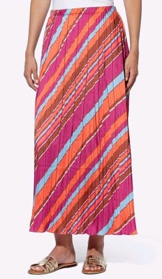 Damen Maxirock Dehnbund von Heine orange fuchsia Gr. 50 NEU