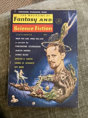 SF digest magazine, Mag of Fantasy & SF, 9/1962, Sturgeon issue, pen marks, G+