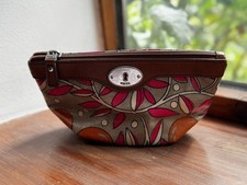 Women’s Floral Fossil Wallet And Card Holder With Leather Trim