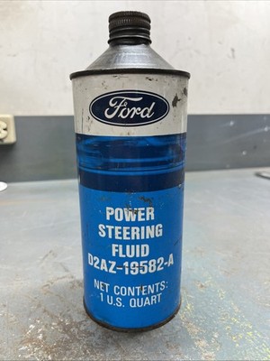 Vintage Ford Power Steering Fluid D2AZ-19582-A Metal Can Cone Top 1 Quart