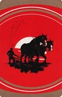 GENUINE SWAP PLAYING CARDS - 1 SINGLE -  HORSES - #28 ORANGE