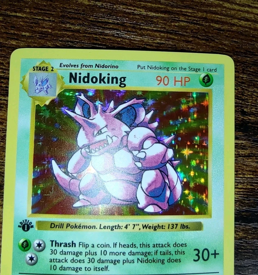 Pokemon 1st Edition Base Set Shadowless Nidoking 11/102 Holo Rare (Read Descrip) - Image 3 of 4