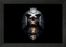 Judge Dredd Skull Helmet Framed Wall Art Poster Canvas Print Picture