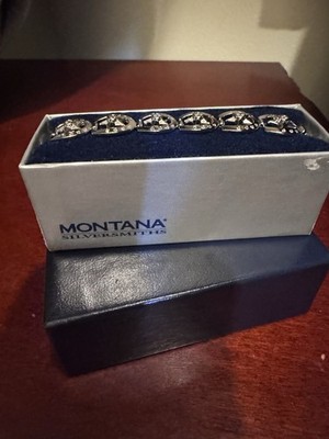Montana Silversmiths Western Star Charm Silver Bracelet Metal No Stone