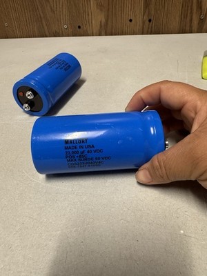 Mallory 23,000uF 40V DC Capacitors   USA Made   New