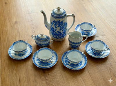 Tiefenfurt Echt Tuppack - China Blau - Porzellan Kaffee/Tee Service