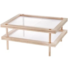 Cedilis Set of 2 Stackable Wood Pasta Herb Drying Rack, Food Dryer Stand with...