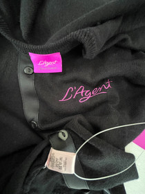l' Agent Provocateur uniform cardigan S new black cotton knitted