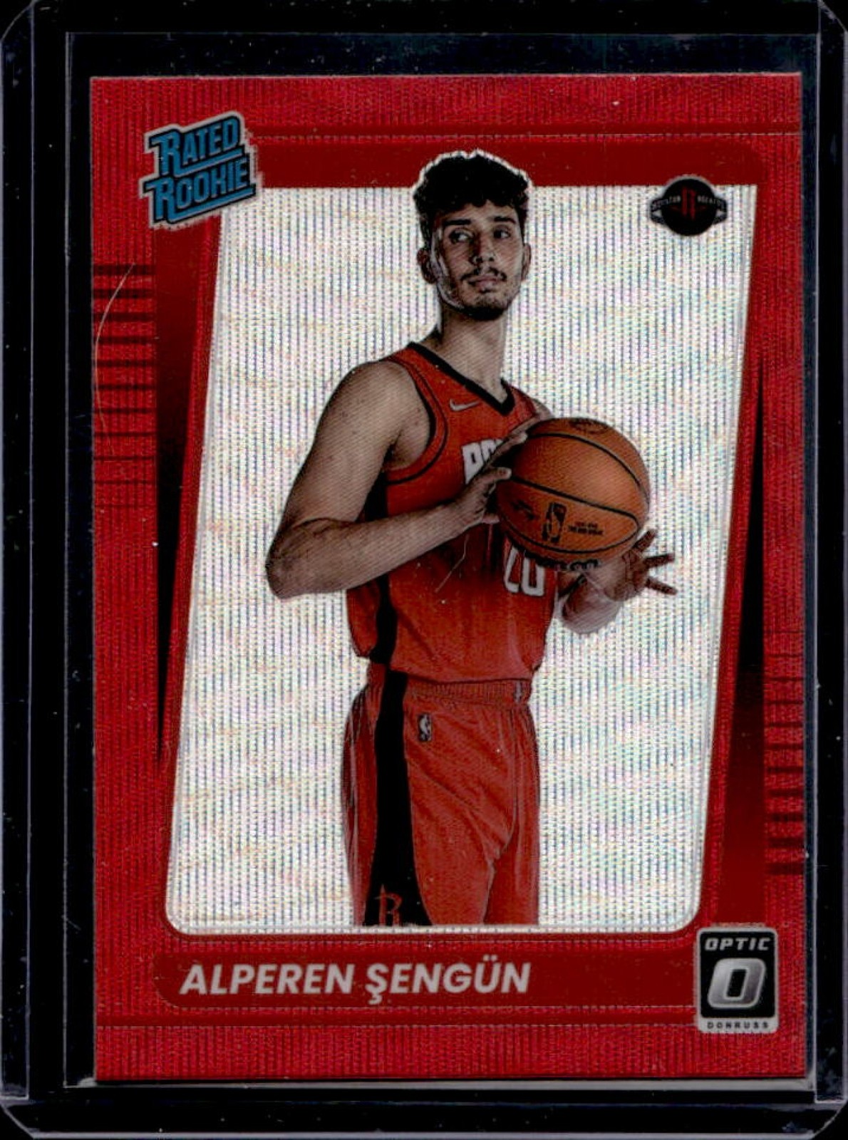 2021-22 Donruss Optic Alperen Sengun Red Wave Prizm RC #169 Rockets